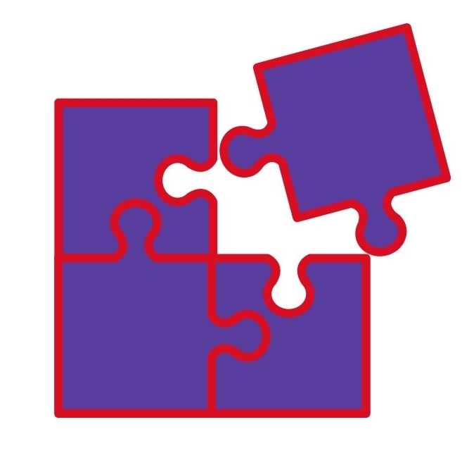 Icône représentant une pièce de puzzle qui s'imbrique dans un puzzle à 4 pièces